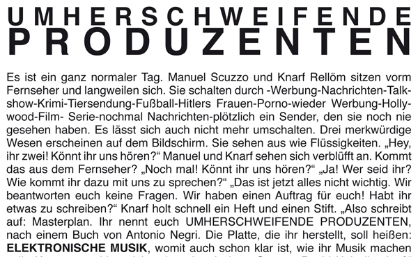 Cover des Albums Elektronische Musik von Umherschweifende Produzenten