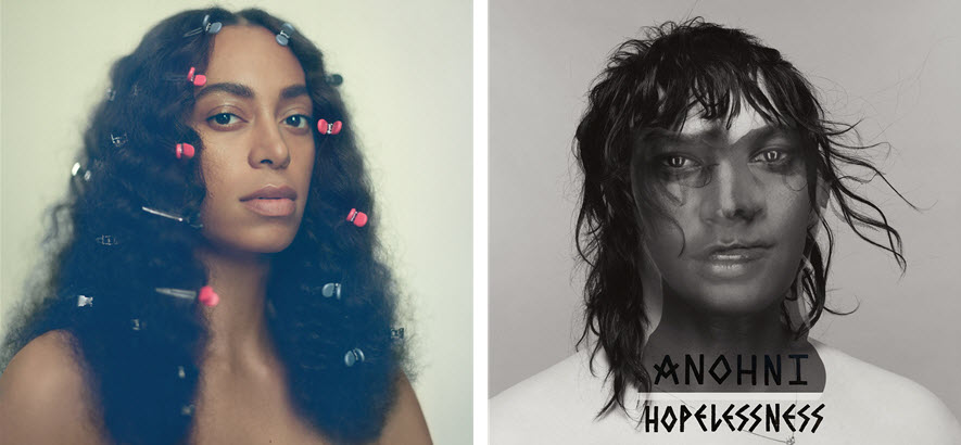 Foto von den Albencovern von Solange und Anohni