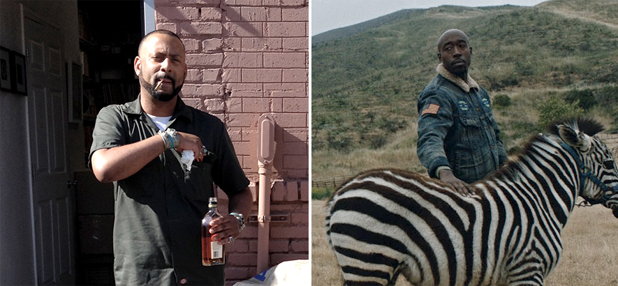 Zwei Bilder vom US-amerikanischen Alternative-HipHop-Duo Madlib und Freddie Gibbs