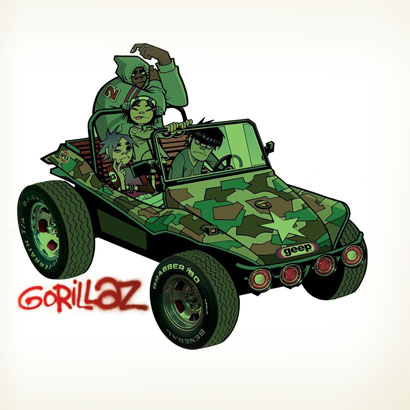 Cover des Albums „Gorillaz“ von Gorillaz, das im März 2021 20 Jahre alt wird.
