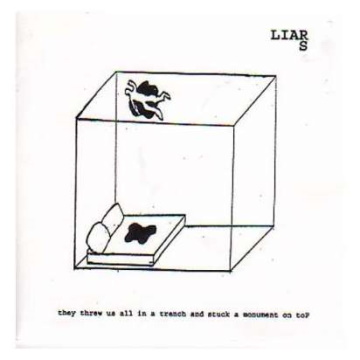 Albumcover von Liars –„They Threw Us All In A Trench And Stuck A Monument On Top“