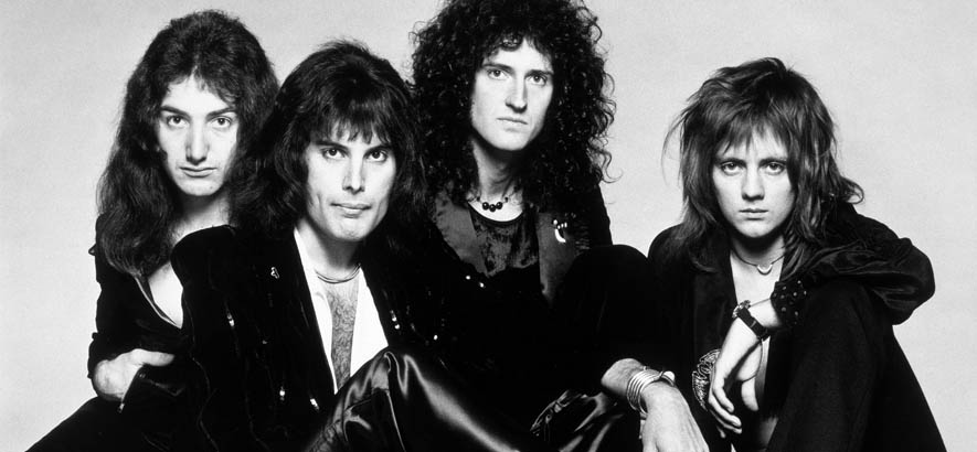 Pressebild der Band Queen, deren Song „Cool Cat“ heute unser Track des Tages ist.