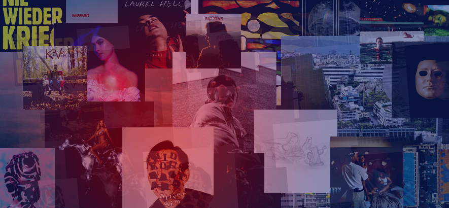 Collage aus Covern der meistgespielten Alben der ByteFM Jahrescharts 2022
