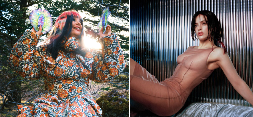 Fotos von Björk und Rosalía, die einen gemeinsamen Protest-Song aufgenommen haben