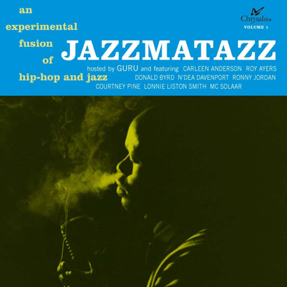 Cover des Albums „Jazzmatazz, Vol. 1 – „An Experimental Fusion Of HipHop And Jazz“ von Guru, das unser ByteFM Album der Woche ist.