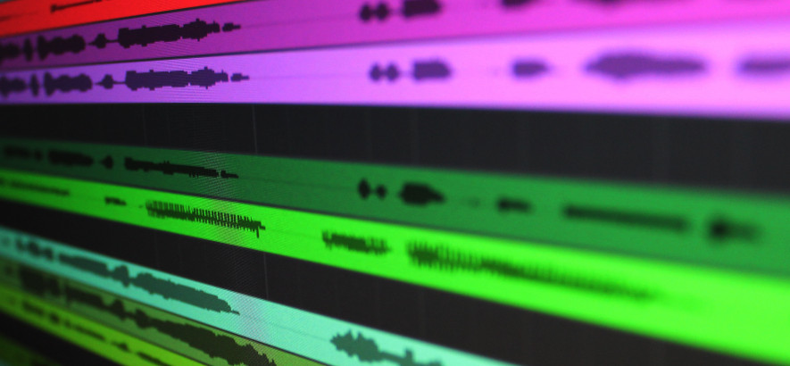 Soundfiles, die mit einer Software bearbeitet werden
