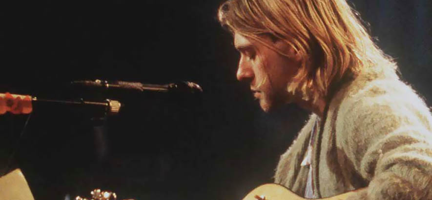 Pressebild von Kurt Cobain, zu dessen 30. Todestag der Song „In Bloom“ seiner Band Nirvana heute unser Track des Tages ist.