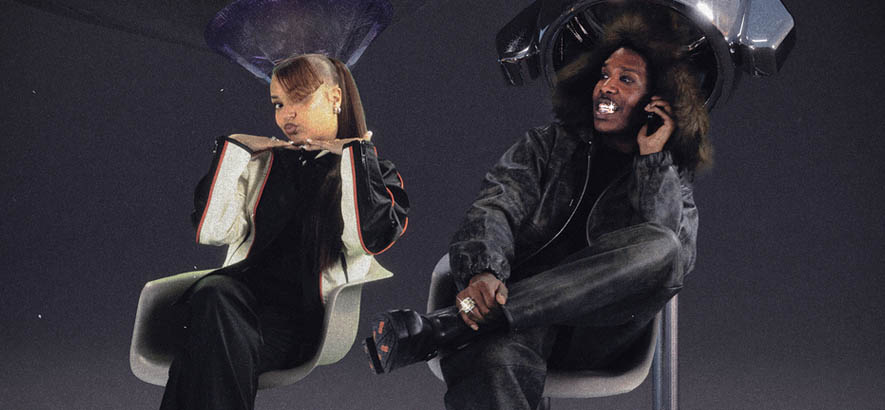  Steven Julien unf Fatima auf dem Single-Cover zu unserem Track des Tages „Wraap’t“.