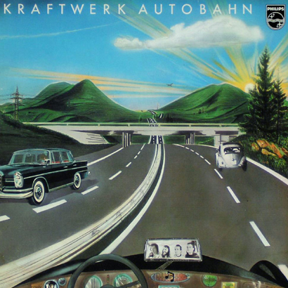 Cover des Albums „Autobahn“ von Kraftwerk, das 50 Jahre alt geworden ist