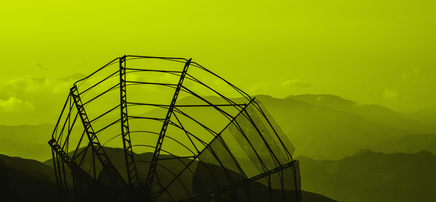 Bild eines Radioteleskops