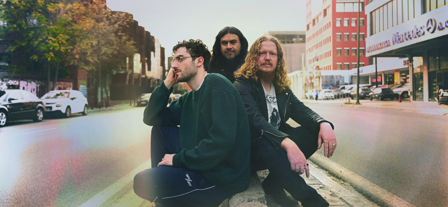Pressebild von Darkside, das die drei Bandmitglieder zeigt