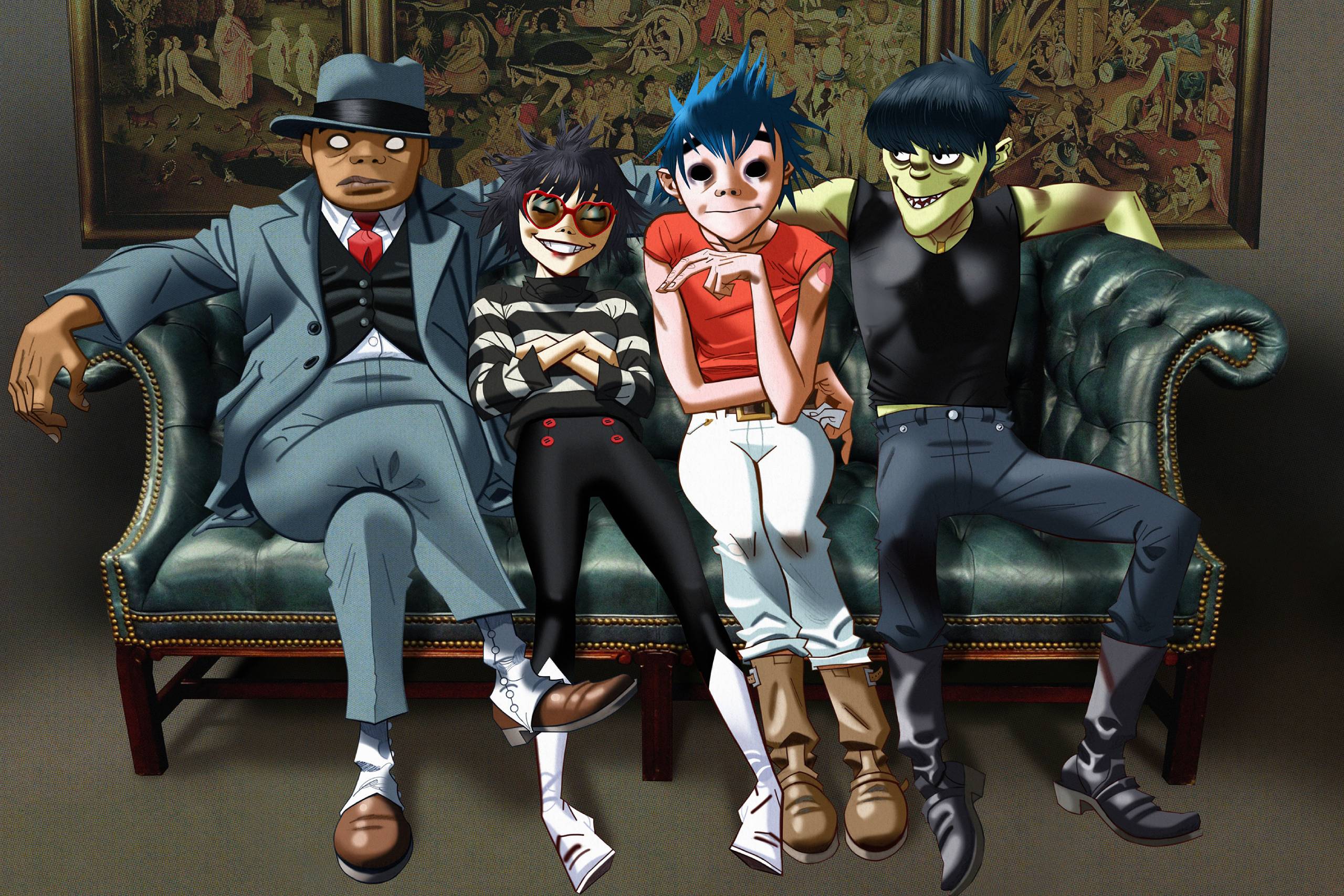 Pressebild von Gorillaz, deren Song „Damascus“ heute unser Track des Tages ist.