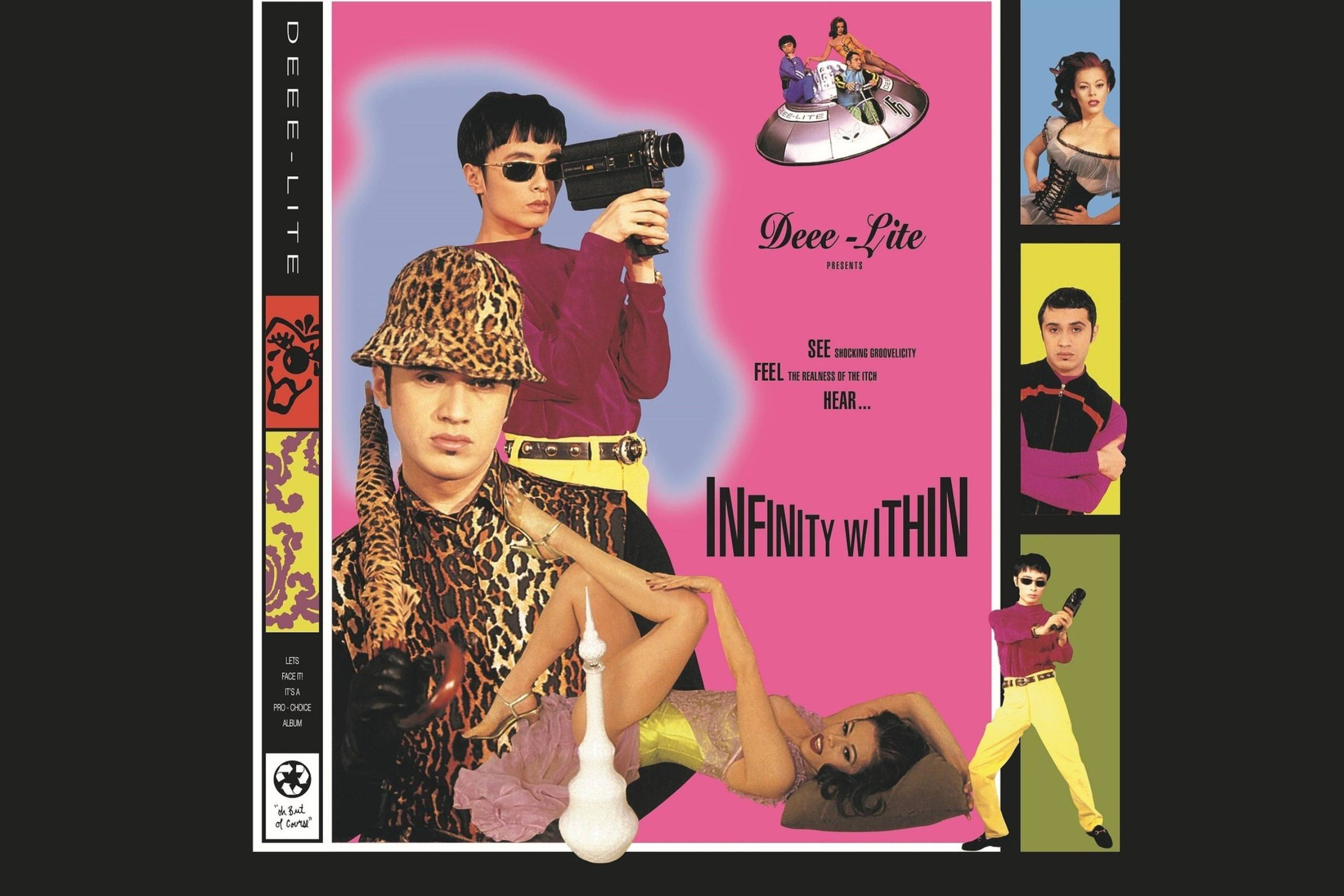 Pressebild von Deee-Lite, deren Song „I Had A Dream I Was Falling Through A Hole In The Ozone Layer“ heute unser Track des Tages ist.