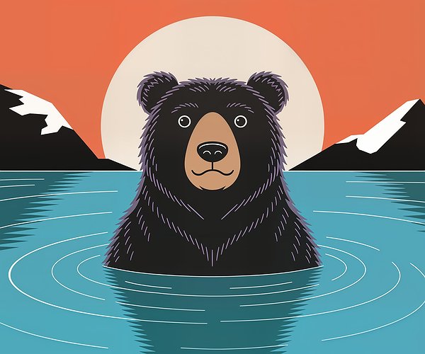 Tracks des Tages - Bär im Wasser