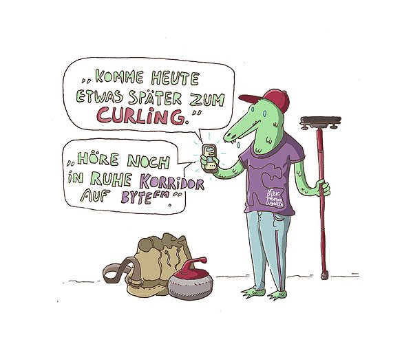 Korridor - Etwas später zum Curling